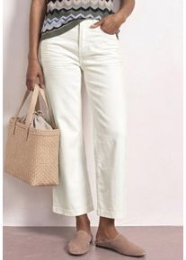 Loose-fit-Jeans Street One "Style Emee", Damen, Gr. 26, L&auml;nge 26, sanftes wei&szlig; washed, Denim/Jeans, Obermaterial: 55% Baumwolle, 21% Polyester, 14% Lyocell, 9% Viskose, 1% sonstige Fasern, unifarben, lang, Jeans Loose-fit-Jeans, mit weitem Bein