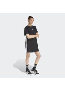 Shirtkleid adidas Sportswear "W 3S T DRE", Damen, Gr. XXL, N-Gr, schwarz, wei&szlig;, Obermaterial: 93% Baumwolle, 7% Elasthan, Kleider Shirtkleid