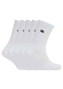 G-Star Raw Socken G-STAR "KILN, 5 PACK SPORTS SOCKS", Herren, Gr. 40-43, hellwei&szlig;, Baumwollmischung, unifarben, Socken Socken, unifarben, mit Logostickerei