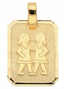 Adelia&acute;s Kettenanh&auml;nger ADELIA&acute;S "333 Gold Sternzeichen Anh&auml;nger Zwilling", gold, Schmuckanh&auml;nger, Damen, Gelbgold 333, Kettenanh&auml;nger