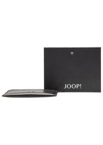 JOOP! Kartenetui JOOP "cardona peteus cardholder h8", Herren, schwarz, Leder, clean, unifarben, Kleinlederwaren Kartenetui, mit silberfarbenem Detail