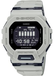 Smartwatch Casio G-SHOCK "GBD-200", grau (hellgrau, schwarz, hellgrau), Smartwatches, Herren, Smartwatch, Armbanduhr, Herren,Bluetooth,Schrittz&auml;hler,bis 20bar wasserd.,digital