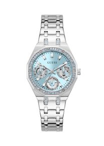 Multifunktionsuhr Guess "QUINN", silber (silberfarben), Armbanduhren, Damen, Multifunktionsuhr, Quarzuhr, Armbanduhr, Damenuhr, Edelstahlarmband, Datum