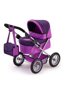 Puppenwagen BAYER "Trendy, Fee, lila", lila (lila, fee), Puppenwagen, KinderB:41cm H:67cm T:67cm, Kunststoff, Metall, Stoff, Puppenwagen, inkl. Wickeltasche, B:41cm H:67cm T:67cm