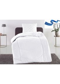 Steppbett + Kopfkissen OTTO HOME "Microlux, Bettdecke 135x200 cm, 155x220 cm", wei&szlig;, B/L: 135cm x 200cm Anzahl Teile 1, B/L: 80cm x 80cm Anzahl Teile 1, Bezug: Polyester F&uuml;llung: Polyester, warm, Bezug: 100% Polyester, Bettwaren-Sets, Steppbett + Kopfkissen, Set mit Kissen 40x80 cm, 80x80 cm, Sommer, Herbst, Winter in 4 Farben