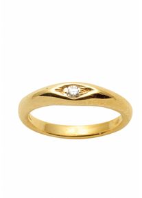 Adelia&acute;s Kettenanh&auml;nger ADELIA&acute;S "585 Gold Anh&auml;nger Taufring mit Diamant &Oslash; 10,1 mm", gold, Schmuckanh&auml;nger, Damen, 0,01 SI = kleine Einschl&uuml;sse mit Diamant, Gelbgold 585, Kettenanh&auml;nger