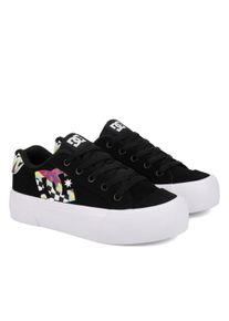 Sneaker DC Shoes "Chelsea Platform", Damen, Gr. 6(37), schwarz (schwarz, multi), Obermaterial:55.1% Leder, 44.9% Synthetikmaterial;, Schuhe Sneaker