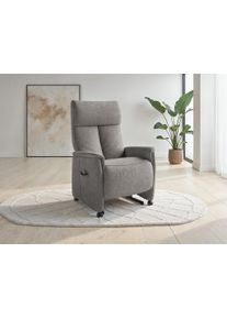 Sit & More TV-Sessel SIT & MORE "Cremona Comfort Plus", grau, B:87cm H:114cm T:89cm, 100% Polyester, Sessel, TV-Sessel, bis 200 Kg belastbar, mit Herz-Waage Funktion