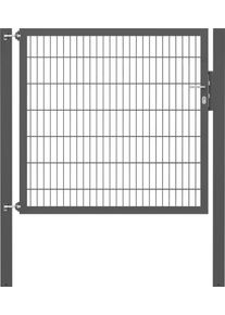 Zauneinzelt&uuml;r Alberts "Flexo Plus", grau (anthrazit), B:150cm H:140cm, Stahl, Tore, Zauneinzelt&uuml;r, anthrazit, verschiedene Abmessungen