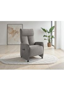 Sit & More TV-Sessel SIT & MORE "Cremona Comfort Plus", grau, B:87cm H:121cm T:89cm, 100% Polyester, Sessel, TV-Sessel, bis 200 Kg belastbar, mit Herz-Waage Funktion