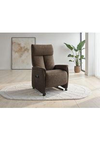 Sit & More TV-Sessel SIT & MORE "Cremona Comfort Plus", braun, B:87cm H:112cm T:89cm, 100% Polyester, Sessel, TV-Sessel, bis 200 Kg belastbar, mit Herz-Waage Funktion