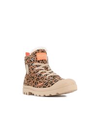 Winterboots Palladium "PAMPA HI ZIP WL LEO", Damen, Gr. 38, dear braun, schwarz, Leder, Schuhe Winterboots, Winterschuhe, Schn&uuml;rboots, Winterstiefel, wasserabweisend & gef&uuml;ttert