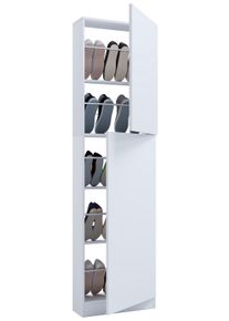 Schuhschrank Vcm "Holz Schuhschrank Schuhkommode Fulisa XL", wei&szlig;, B:50cm T:17cm, Obermaterial: 100% Holz Wood., Schr&auml;nke, Schuhschrank