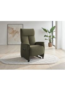 Sit & More TV-Sessel SIT & MORE "Cremona Comfort Plus", olive, B:87cm H:112cm T:89cm, 100% Polyester, Sessel, TV-Sessel, bis 200 Kg belastbar, mit Herz-Waage Funktion