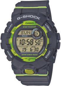 Smartwatch Casio G-SHOCK "GBD-800", grau (grau, neongr&uuml;n, grau), Smartwatches, Herren, Smartwatch, Quarzuhr,ArmbanduhrHerrenuhr,Schrittz&auml;hler,bis 20bar wasserd. digital