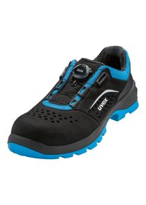 Sicherheitsschuh Uvex "2 xenova gelochter Halbschuh" Gr. 48, schwarz (schwarz, blau), 48, Obermaterial: 100% Textilmaterial TEXMAT., Schuhe, Sicherheitsschuh