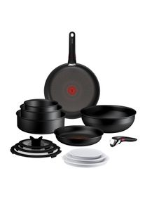 Pfannen-Set Tefal "Ingenio Excellence Fusion", schwarz, Pfannen, Pfannen-Set, abnehmbarer Ingenio-Griff, Thermo-Signal, stapelbar, Induktion