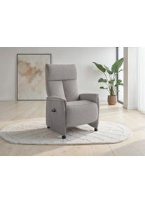 Sit & More TV-Sessel SIT & MORE "Cremona Comfort Plus", silber, B:87cm H:116cm T:89cm, 100% Polyester, Sessel, TV-Sessel, bis 200 Kg belastbar, mit Herz-Waage Funktion