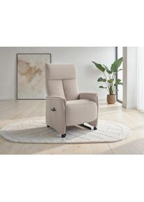 Sit & More TV-Sessel SIT & MORE "Cremona Comfort Plus", beige, B:87cm H:114cm T:89cm, 100% Polyester, Sessel, TV-Sessel, bis 200 Kg belastbar, mit Herz-Waage Funktion