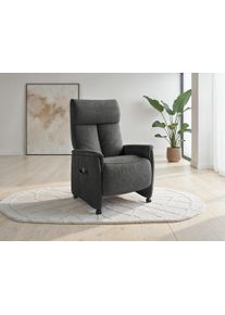 Sit & More TV-Sessel SIT & MORE "Cremona Comfort Plus", dunkelgrau, B:87cm H:114cm T:89cm, 100% Polyester, Sessel, TV-Sessel, bis 200 Kg belastbar, mit Herz-Waage Funktion