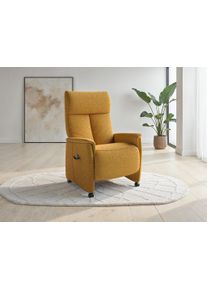 Sit & More TV-Sessel SIT & MORE "Cremona Comfort Plus", mustard, B:87cm H:112cm T:89cm, 100% Polyester, Sessel, TV-Sessel, bis 200 Kg belastbar, mit Herz-Waage Funktion