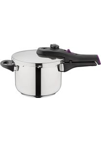 Schnellkochtopf GSW "3,2l Dampfkochtopf zum Bio-/Schnellgaren System RAPID", silber (silberfarben), H:13,5cm &Oslash;:18cm, T&ouml;pfe, Schnellkochtopf, Fassungsverm&ouml;gen 3,2 l, 2 Garstufen, Innenskala, Induktion