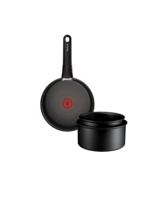 Pfannen-Set Tefal "Ingenio Excellence Fusion", schwarz, Pfannen, Pfannen-Set, abnehmbarer Ingenio-Griff, Thermo-Signal, stapelbar, Induktion