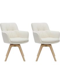 Esszimmerstuhl OTTO HOME "Sigune", creme, cream, B:61cm H:89cm T:67cm, Webstoff 100% Polyester, St&uuml;hle, Esszimmerstuhl, pflegeleichter Webstoff Bezug, massives Echtholzgestell