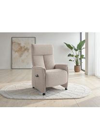 Sit & More TV-Sessel SIT & MORE "Cremona Comfort Plus", beige, B:87cm H:116cm T:89cm, 100% Polyester, Sessel, TV-Sessel, bis 200 Kg belastbar, mit Herz-Waage Funktion