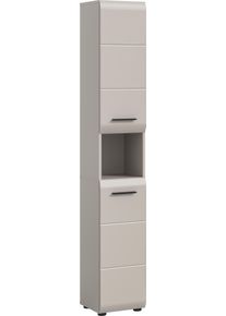 Stauraumschrank Welltime, beige (kaschmir), B:30cm H:185cm T:30cm, Holzwerkstoff, MDF, Schr&auml;nke, Stauraumschrank, Florenz, Badschrank Hoch, Kaschmir, 185 cm H&ouml;he