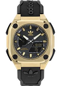 Chronograph adidas originals "CITY TECH ONE", schwarz (schwarz, goldfarben), Armbanduhren, Damen, Chronograph, Armbanduhr, Quarzuhr, Herrenuhr, analog, digital