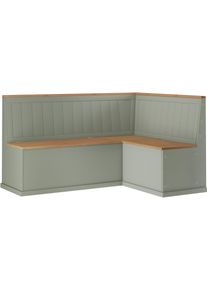 Eckbank OTTO HOME "Sara", salbei, naturfarben, B:160cm H:90cm T:53cm, FSC-zertifiziertes Massivholz, Sitzb&auml;nke, Eckbank, aus massivem Kiefernholz, Paneel R&uuml;ckenlehne, zwei Breiten