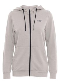 Sweatjacke North Bend "Sweatjacke NBBrenta W", Damen, Gr. 42, grau (drizzle), Obermaterial: 66% Viskose CV. 30% Polyester PES. 4% Elasthan EL., Sweatjacken Sweatjacke
