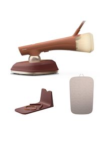 Philips Dampfb&uuml;geleisen "GC213/50 OneTurn 2-in-1 B&uuml;geleisen & Steamer, StyleMat & Dock inkl.", terracotta, gold, B:12cm H:17cm T:34cm, B&uuml;geleisen, 1800 W, SteamGlide Plus, 200ml Wasserbeh&auml;lter und 90 g Dampfsto&szlig;, Dampfb&uuml;geleisen
