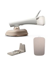 Philips Dampfb&uuml;geleisen "GC213/50 OneTurn 2-in-1 B&uuml;geleisen & Steamer, StyleMat & Dock inkl.", wei&szlig;, gold, B:12cm H:17cm T:34cm, B&uuml;geleisen, 1800 W, SteamGlide Plus, 200ml Wasserbeh&auml;lter und 90 g Dampfsto&szlig;, Dampfb&uuml;geleisen