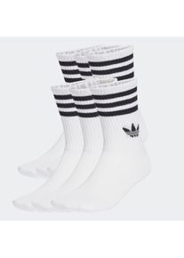 Sportsocken adidas originals "3S CREW S 6P", Herren, Gr. M (40/42), wei&szlig;, Obermaterial: 100% Polyamid, Socken Sportsocken, f&uuml;r Erwachsene, geripptes Material am Bein, Topseller