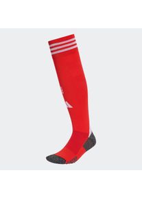 Fu&szlig;ballstutzen adidas Performance "FC BAYERN M&Uuml;NCHEN 25/26", Damen, Gr. S (37/39), rot, Obermaterial: 84% Polyester, 12% Baumwolle, 4% Elasthan, Socken Fu&szlig;ballstutzen