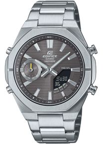 Smartwatch CASIO EDIFICE "ECB-S10D", silber (anthrazit, edelstahlfarben, edelstahlfarben), Smartwatches, Herren, Smartwatch, Solaruhr, Armbanduhr, Herrenuhr, Super Illuminator, Edelstahlarmband
