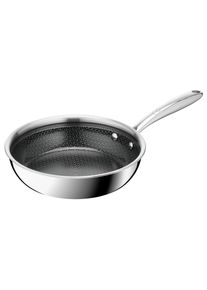 Bratpfanne Tefal "Master Mesh", edelstahl, B:21,7cm H:7,6cm L:37,8cm &Oslash;:20cm, Pfannen, Bratpfanne, HybridMesh-Technologie, mineralische Oberfl&auml;che, induktionsgeeignet
