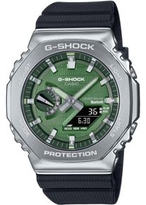Smartwatch Casio G-SHOCK "GBM-2100A", schwarz (schwarz, gr&uuml;n, schwarz, gr&uuml;n), Smartwatches, Herren, Smartwatch, Armbanduhr, Herrenuhr, Bluetooth, Resinarmband,Weltzeit, Phone Finder