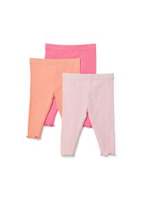 Tchibo - 3 kisl&aacute;ny 3/4-es leggings - kisgyerek - m&eacute;ret 98/104 - r&oacute;zsasz&iacute;n
