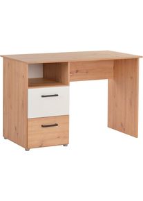 Schreibtisch Arthur Berndt "Bente", artisan oak, wei&szlig;, B:115cm H:77cm T:60cm, Tische, Schreibtisch