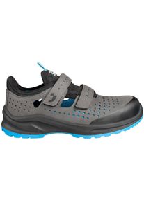 Sicherheitsschuh SAFETY JOGGER WORKS "Modulo Sandale" Gr. 41, grau (grau, blau), 41, Obermaterial: 100% sonstige Fasern AF., Schuhe, Sicherheitsschuh