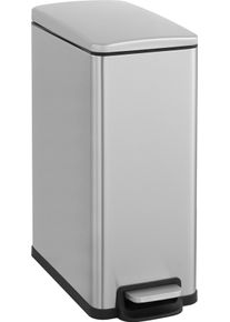 M&uuml;lleimer OTTO HOME "Joonah, mit verz&ouml;gertem Schlie&szlig;mechanismus, schmal und kompakt", stainless steel matt, B:25,5cm H:63,2cm T:51,6cm, Edelstahl, M&uuml;lleimer, M&uuml;lleimer, Nischen-M&uuml;lleimer, Treteimer, Kosmetikeimer mit Deckel