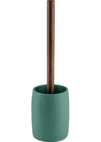 WC-Garnitur Kleine Wolke "Harper", petrol, B:9,8cm H:34,5cm L:9,8cm &Oslash;:9,8cm, Bambus, Polyresin (Kunststein), Reinigungsb&uuml;rsten, WC-Garnitur