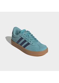 Sneaker adidas Sportswear "VL COURT 3.0", M&auml;dchen, Gr. 38, mint ton, preloved ink, silber metallic, Leder, Synthetik, Schuhe Sneaker, inspiriert vom Design des adidas Handball Spezial