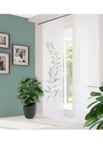 Schiebegardine HOME IN GREEN "CELSO" Gr. 1, gr&uuml;n (mint), B:60cm H:245cm, Polyester, Gardinen, Schiebegardine, DIGITALBEDRUCKT, BAMBUSOPTIK RECYCELT