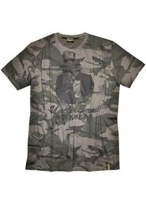 T-Shirt Uncle Sam "Sam", Herren, Gr. S, gr&uuml;n (oliv camouflage, schwarz), Obermaterial: 100% Baumwolle CO., Shirts T-Shirt