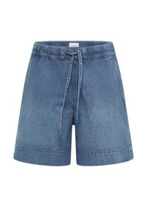 Regular-fit-Jeans Mustang "Damen Style Jodie Shorts Drawstring", Damen, Gr. 32, 411 mittelblau, 100% Baumwolle, unifarben, regular fit, Jeans Regular-fit-Jeans