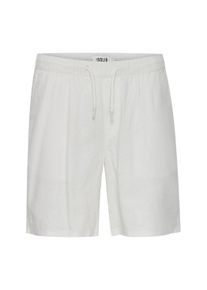 !Solid Shorts SOLID "Shorts SDAurelius", Herren, Gr. S, N-Gr, wei&szlig; (sanftes wei&szlig;), Obermaterial: 58% Leinen LI. 42% Viskose CV., Hosen Shorts
